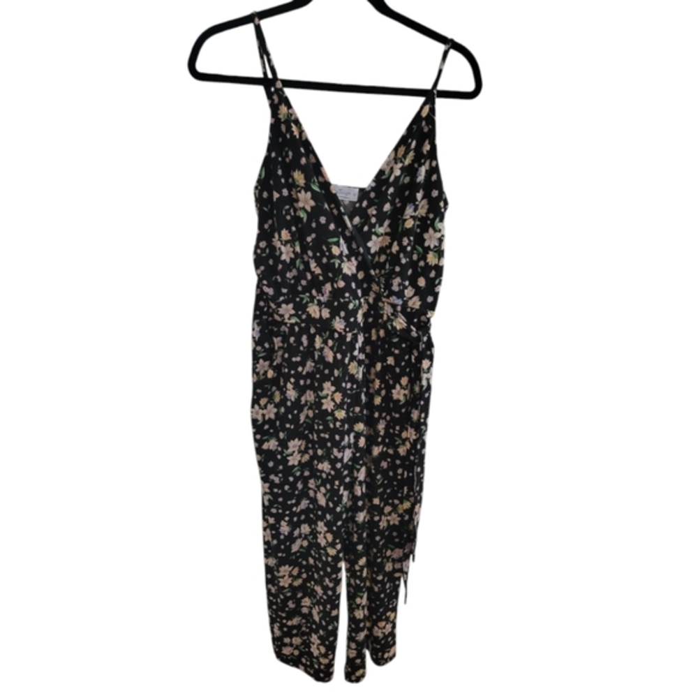 Kaleigh Floral Black Crop Jumpsuit‎